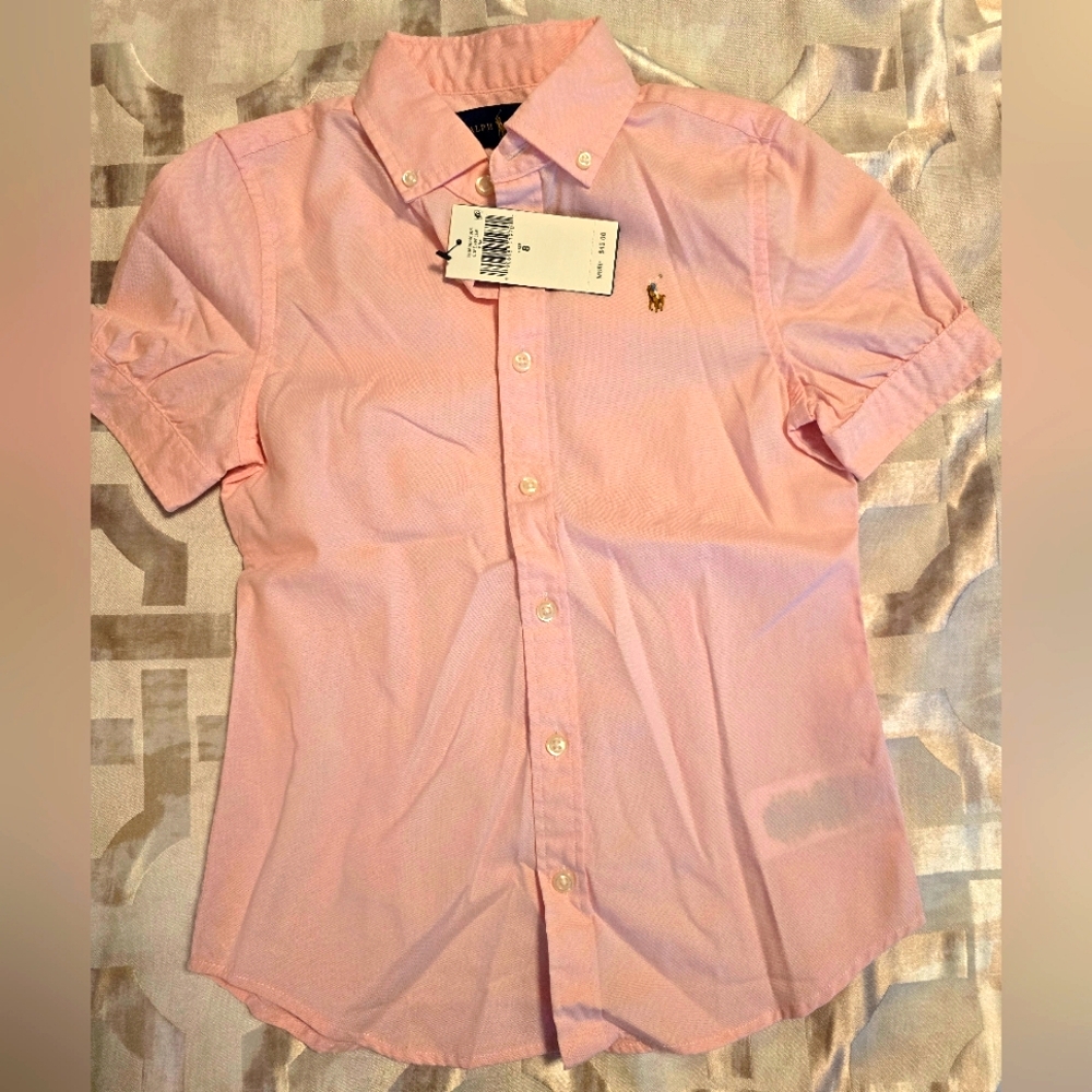 Ralph Lauren girls button short sleeve shirt